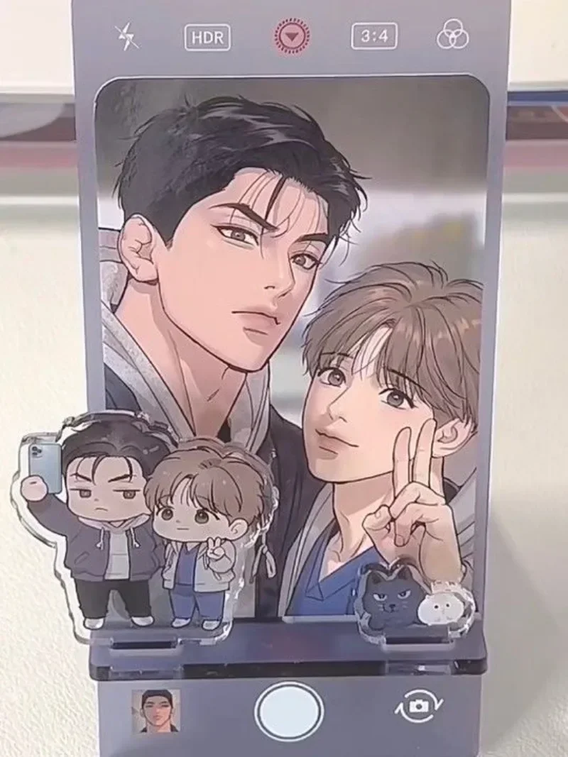 korean BL manwha jinx acrylic Stand joo jaekyung kim dan mamga goods Collection 3 inch card display desk holder decor Ornament