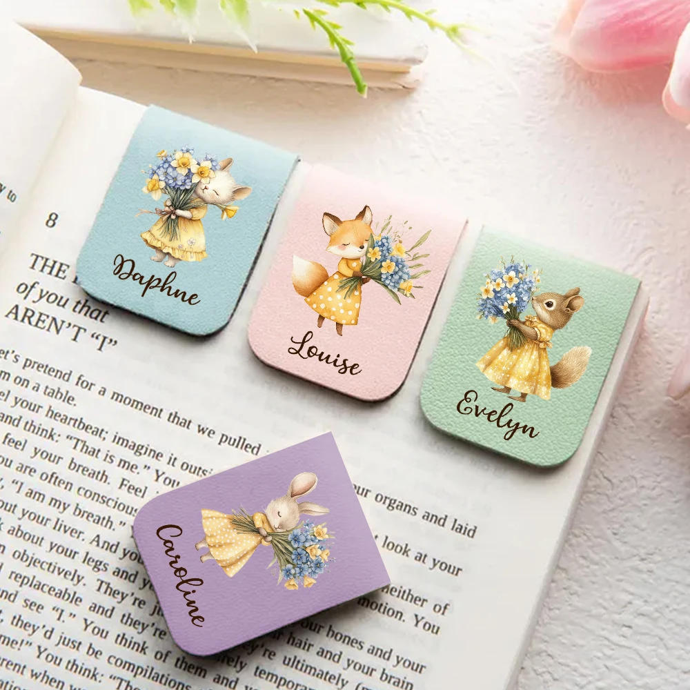 

Customize animal flower bookmarks to showcase birth flowers as personalized gifts for book lovers' birthdays