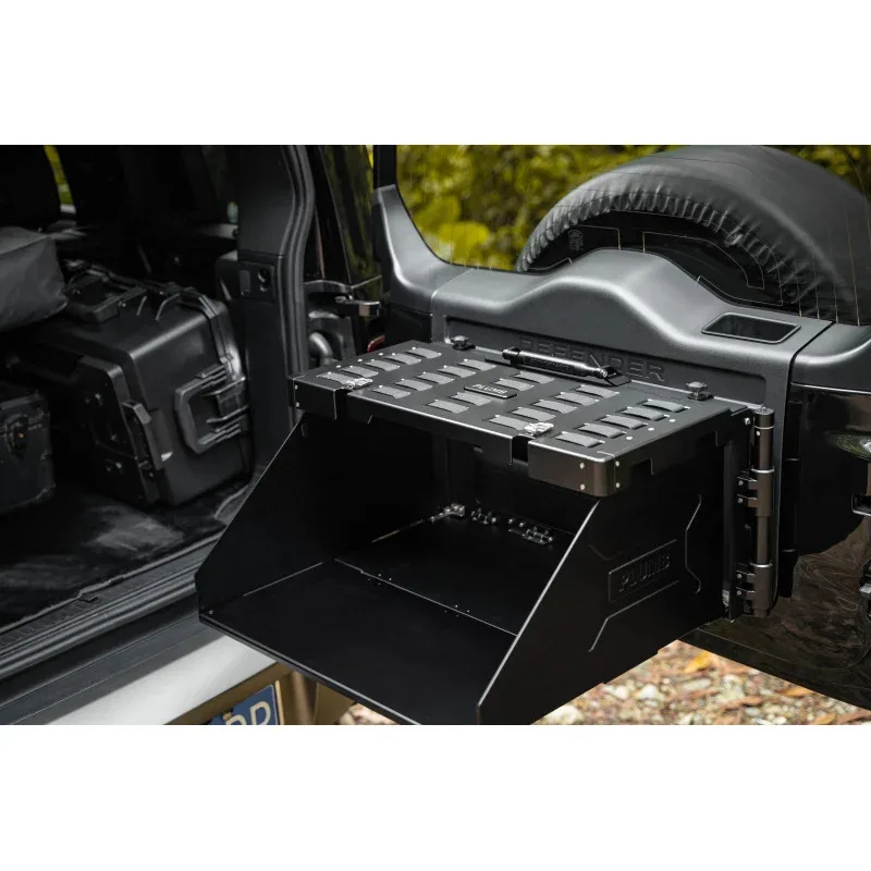 Suitable Foldable Tailgate Table Al-Mg Alloy Rear Door Molle Panel Cargo Organizer Shelf Rack Tool for  Land 2021 2022