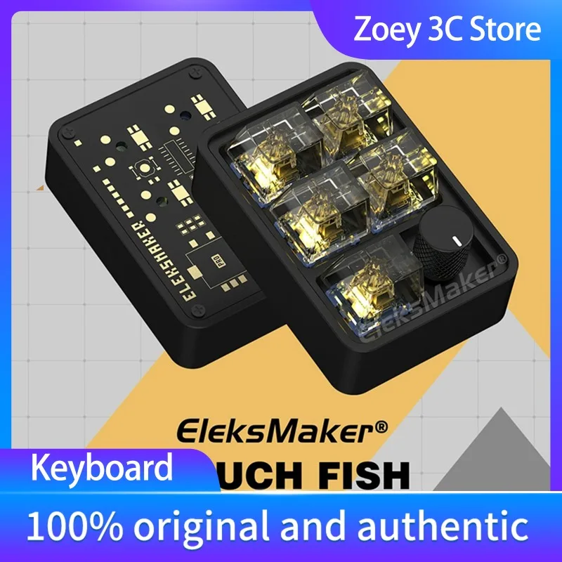 Mini Keyboard Aluminum Alloy Mechanical Keyboard, 5-digit Keypad,Boss Key, Programmer Keyboard.Mini Keyboard Volume Adjustment,