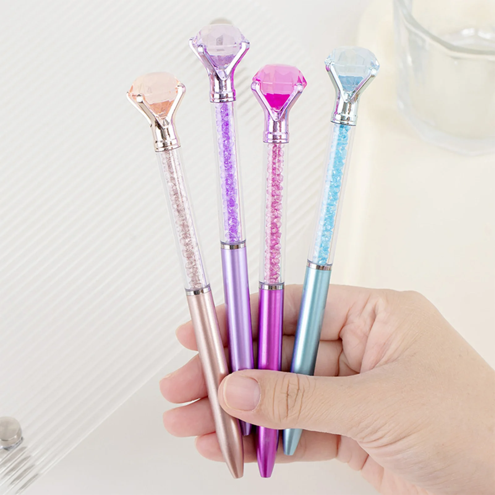 

Цветные шариковые ручки с бриллиантовым блеском, уникальные, потрясающие, с металлической текстурой, сияющие, подходят для Рождества и свадеб