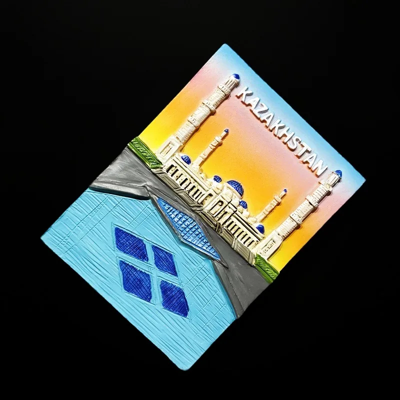 Kazakhstan Fridge Stickers Central Asia Travel Souvenirs Astana Masjid Fridge Magnets Home Decoration Wedding Gifts