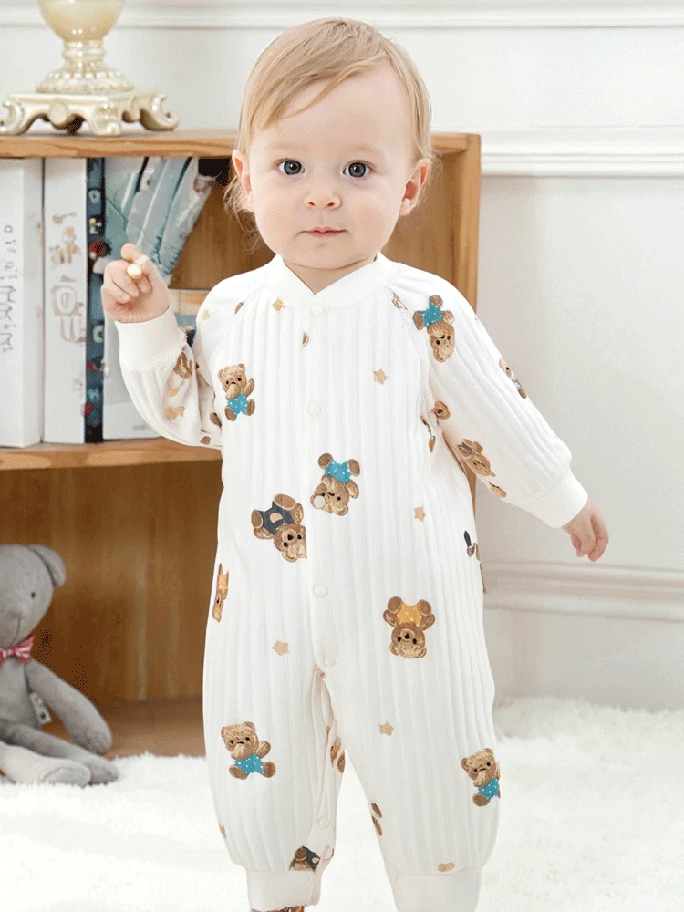 

Baby Clothes Boys Girl Clothes Newborn 100% Cotton Long Sleeve Bodysuits & One-pieces Knitting Jumpsuits For Newborn Baby Outfit