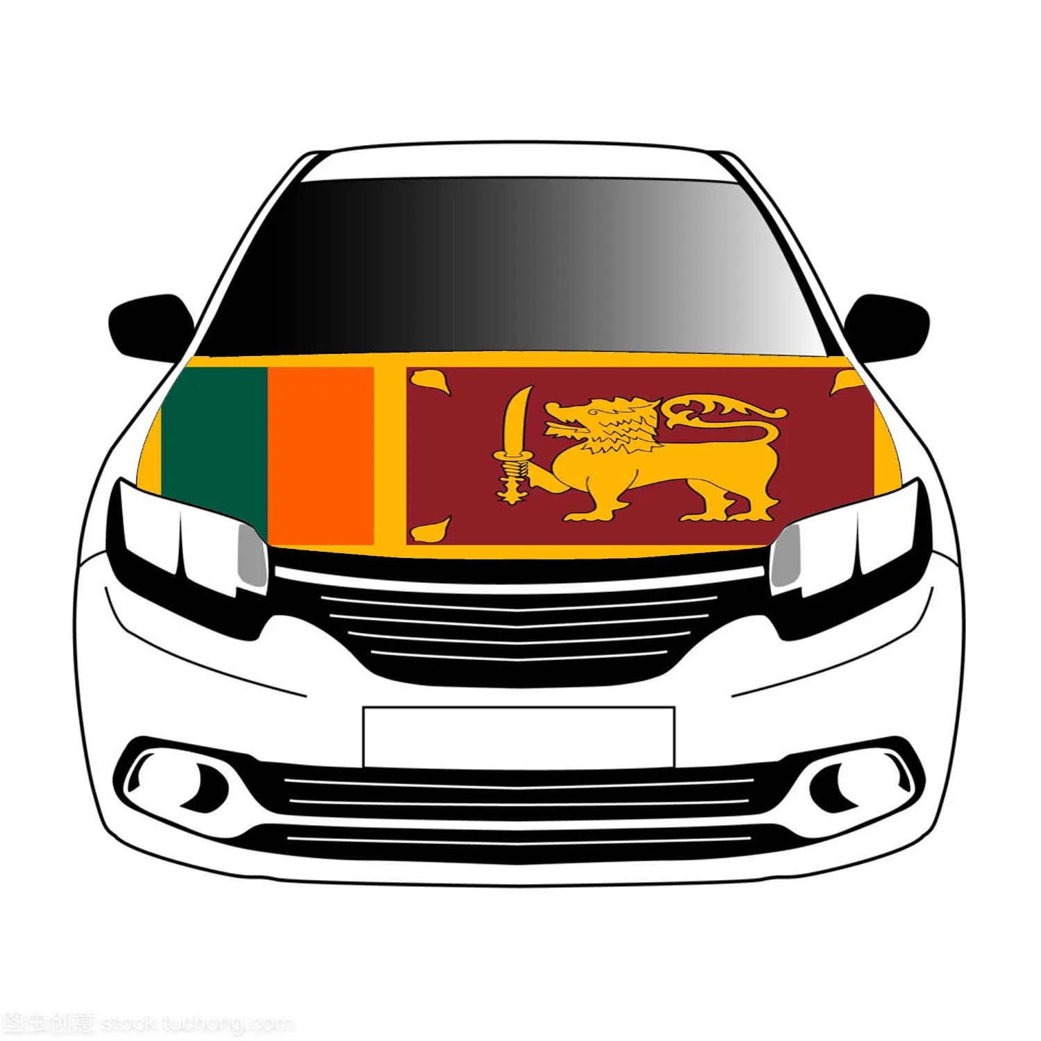 Sri Lanka flags car Hood cover flags 3.3x5ft/5x7ft 100%polyester,car bonnet banner