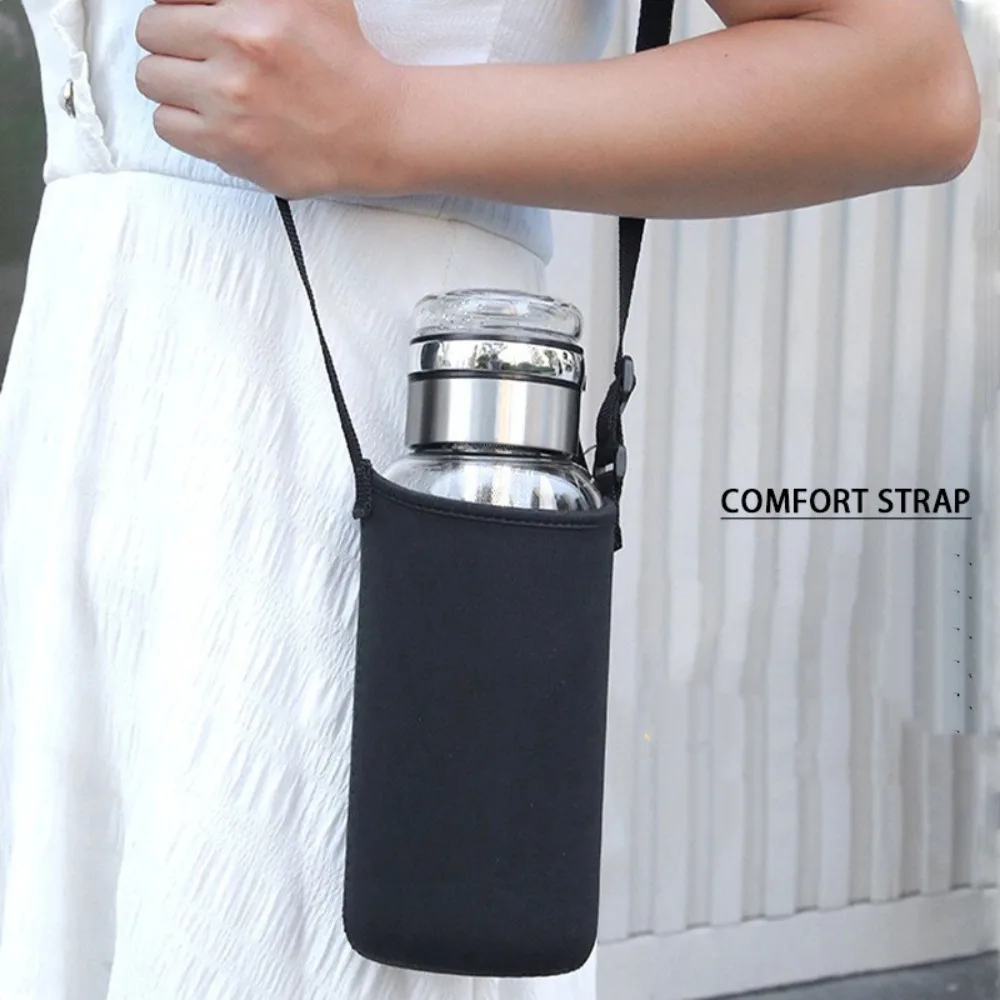 

750ml/1000ml Large Capacity Glass Cup Leakproof Transparent Milk Juice Cup with Lid with Handle Outdoor Sports Water Cup Gift