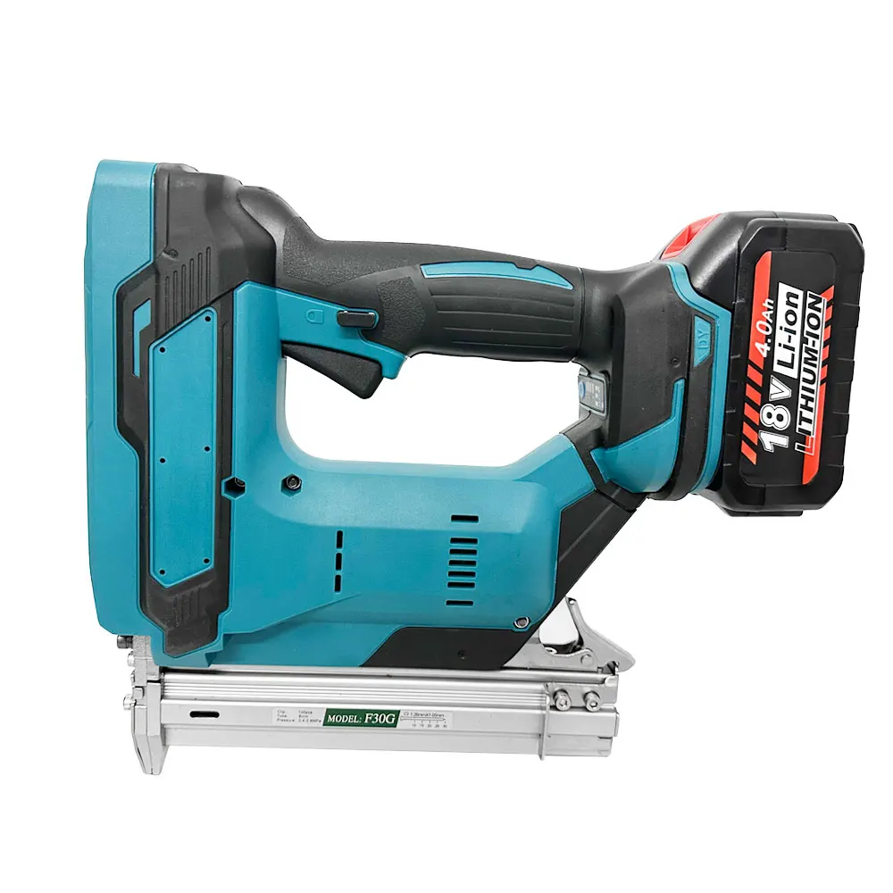 

18V Cordless Brad Nailer F30 4.0Ah Lithium Battery Powered Staple Gun Woodworking Nail Gun for Upholstery Carpentry Crafts DIY