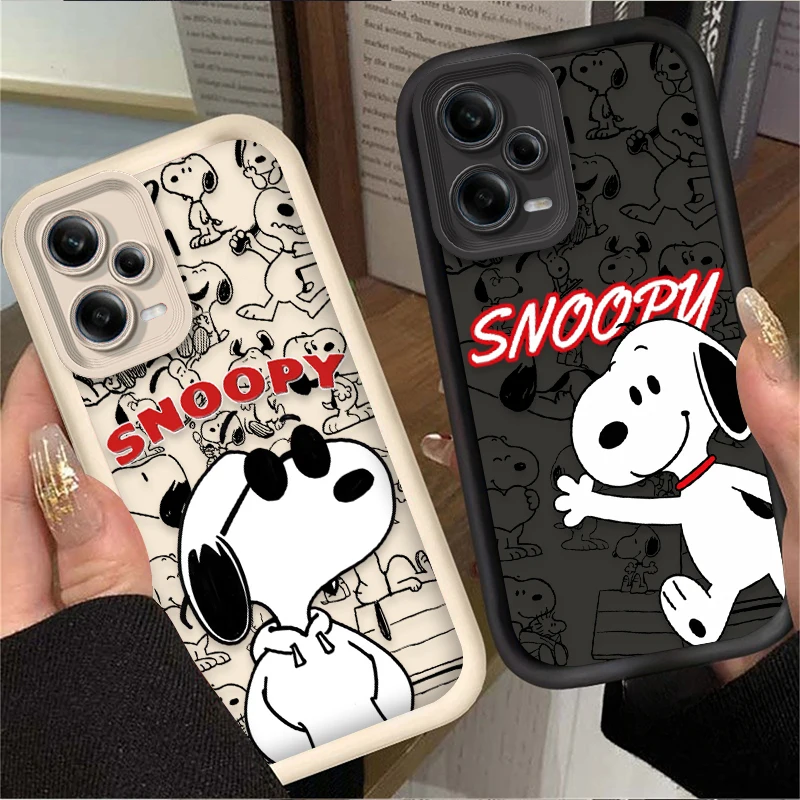 S-Snoopy Cute Cartoon Dog Case for Xiaomi Redmi 15 13 12 15C 14C 14R 13C 12C 10C 4G 5G A5 A4 A3 Turbo 4 Pro K30 K40 K60 Pro K70E