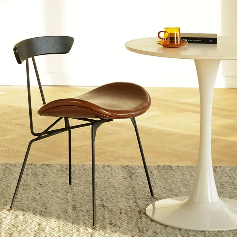 Creative Wrought Iron Dressing Chair for Bedroom Lounge Chairs Sillas De Comedor Furniture Стулья Для Nordic Retro Dining Chair