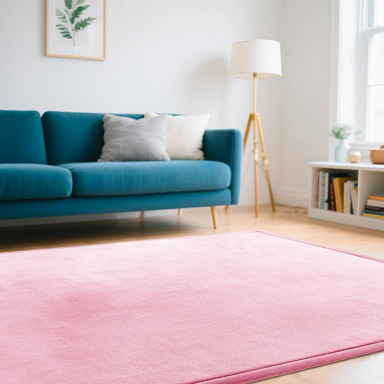 Dicker Memoryschaum Teppich Weicher Samt Krabbelmatte Rutschfest Für Wohnzimmer Kinderzimmer Sofa Bodenmatte