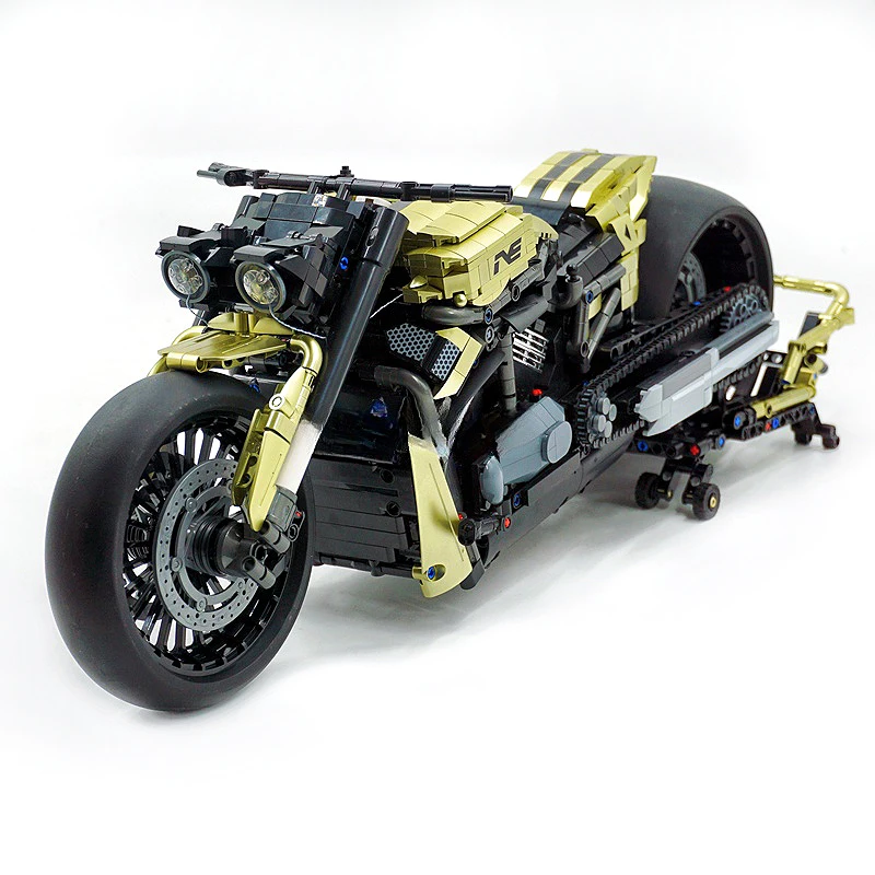 Hoogwaardige Technische Stad 672110 Harleyed Motorfiets Sportwagen Bouwsteen 1:5 Motor DIY Baksteen Speelgoed Jongens Chrismas Gift