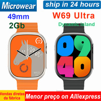 NEW W69 Smart Watch Men 49MM 2Gb ROM Micro 10 Compass GPS Tracker NFC Feel Game BT Call  Smartwatch