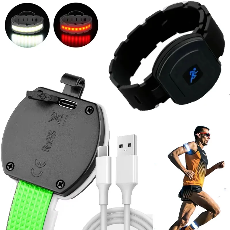 

Перезаряжаемый светодиодный нарукавный фонарь IP65, водонепроницаемый, регулируемый, для ночных пробежек, прогулок, занятий спортом на открытом воздухе и ночной езды на скейтборде