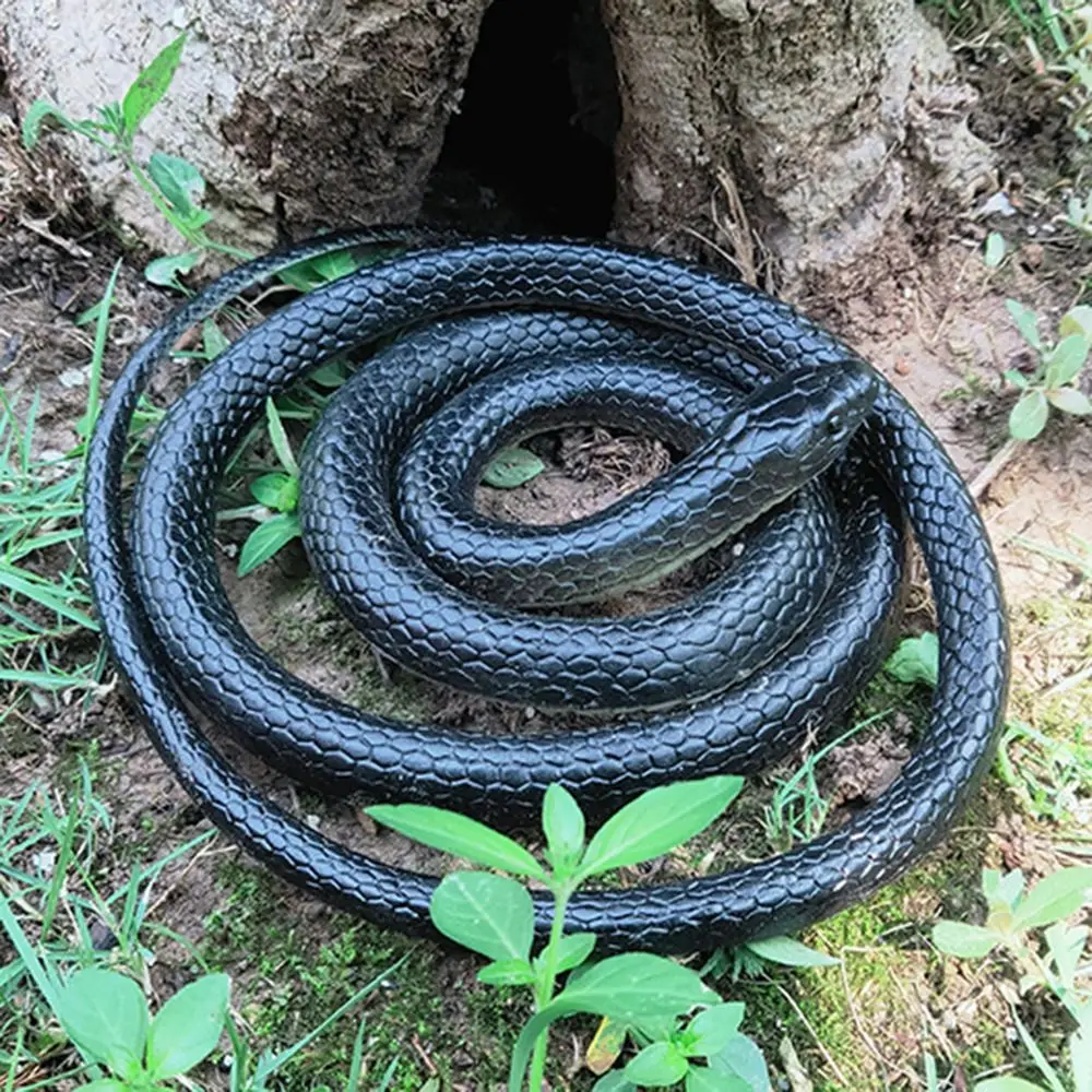 Large 1.23m Realistic Snake Scary Lifelike Simulation Anaconda Funny Rubber Artificial Serpent Outdoor
