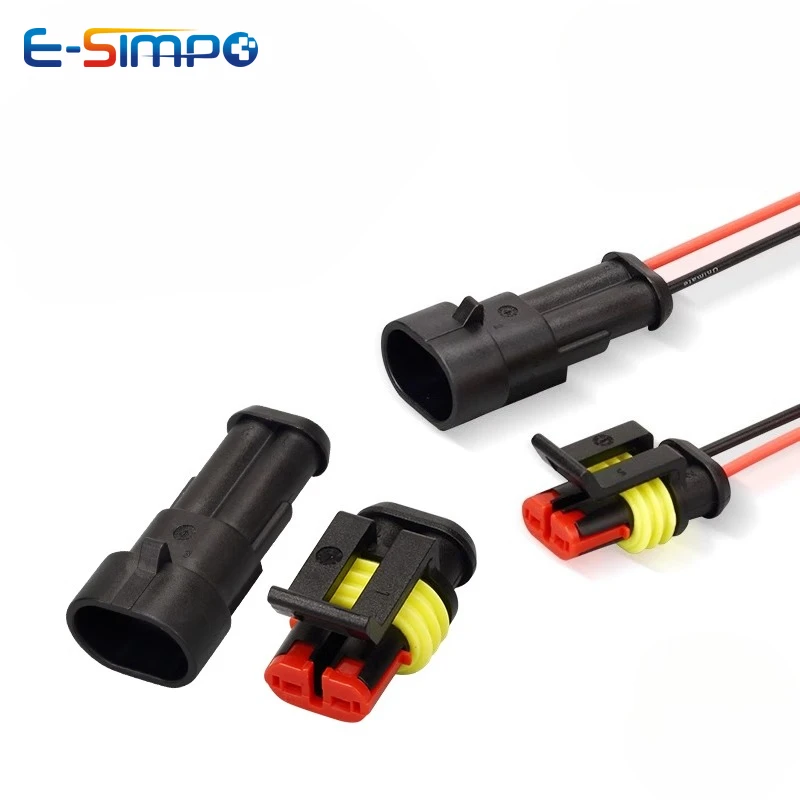 10pair 1.5Series 1P 2P 3P 4P 5P 6P Waterproof Pressure Wire Connector Auto Plug Male+female Car Light Tuning Connector