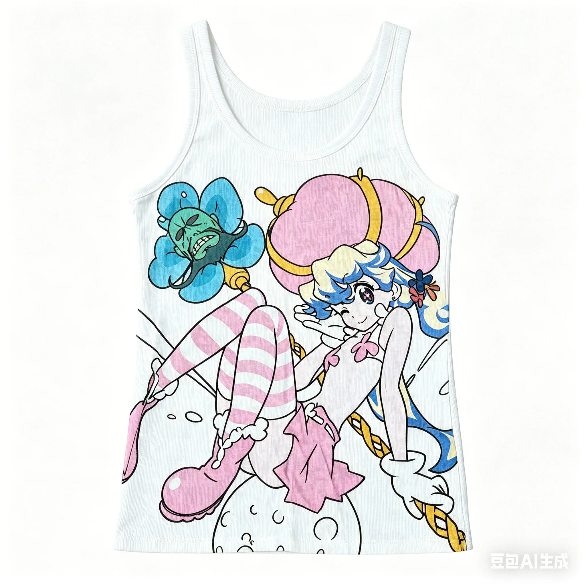 Tengen Toppa Ribbed Tank personality Clothes New Model Anime T-shirt Yearround clothing Plus Size Y2k high quality Oversized top