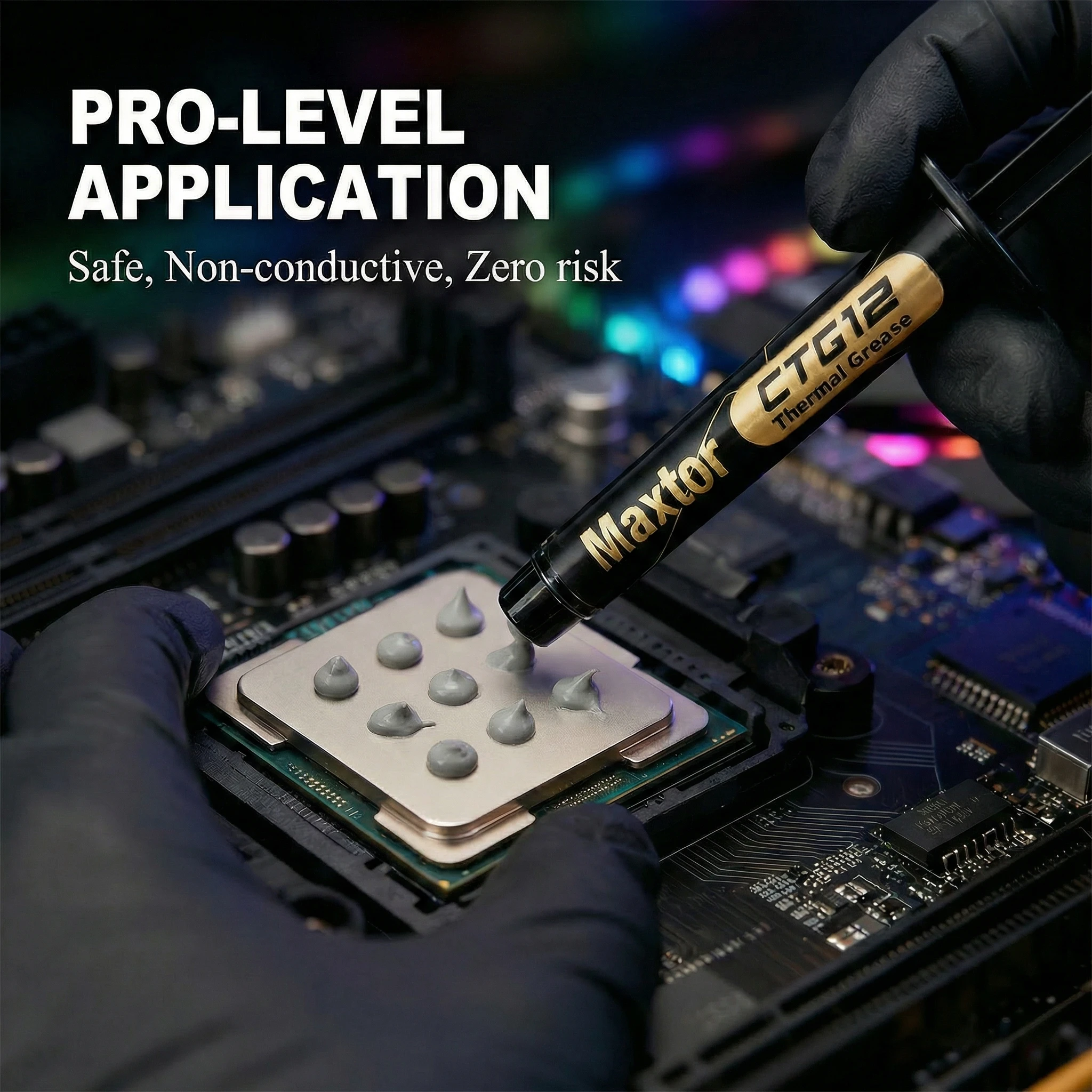 

Термопаста Maxtor CTG12 18 Вт/мК: Высокоэффективный термоинтерфейс для охлаждения CPU/GPU, для разгона ПК