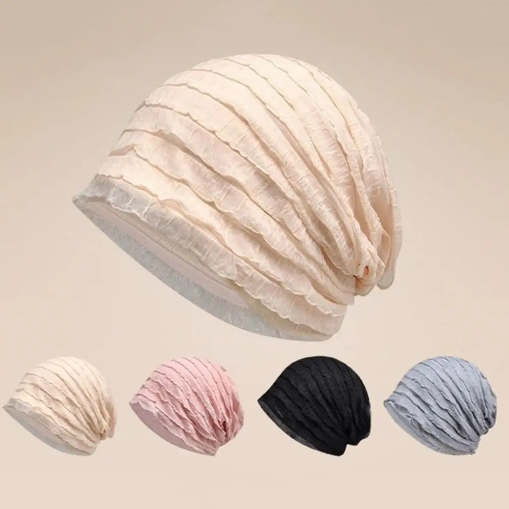 Lightweight Slouchy Beanie Hat Lace Mesh Air Conditioner Protection Breathable Lace Hat Overhead Soft Sun Protection Hat