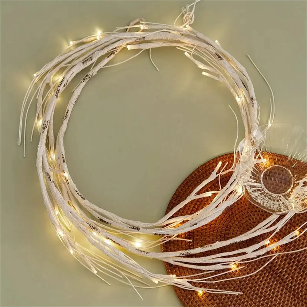 48 LED أضواء كرمة البتولا طاقة البطارية فرع اصطناعي كرمة ضوء لعيد الميلاد المواقد الجداول ديكور داخلي وخارجي #5