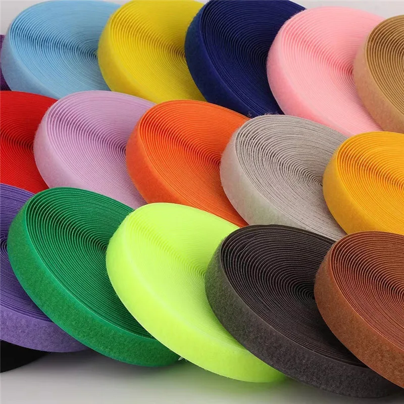 1\'\'/25mm Nylon Colorful Fastener Tape Magic Sticker Clothing Sewing Self Adhesive Fastener Tape DIY Craft No Glue 1M/5M