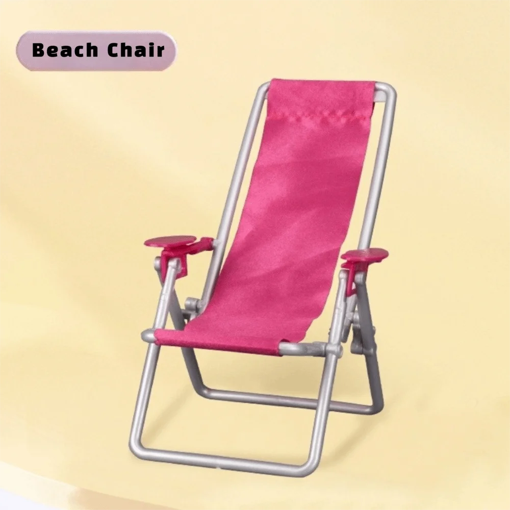 Folding Design Dollhouse Leisure Chair Mini Size Model Chair Dollhouse Furniture Photo Props Leisure Style Mini Camping Chair