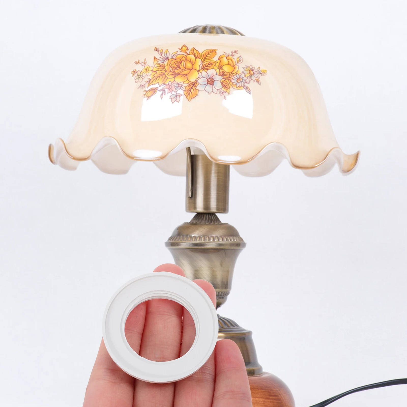 

10pcs Shade Ring Replacement Plastic Collar For Floor Lamp Table Light Fixture Durable Adapter Ring Set Lamp Parts