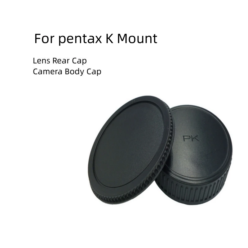 Rear Lens Cover+Camera Body Cap Anti-dust Protection ABS Plastic Black For Pentax PK K3 K5II K50 K-R K-M K-S1 K-S2 Camera