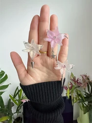 ZHUHE Lily Ring For Women Sweet Romantic Style Y2K Jewelry Accessories Party Gift