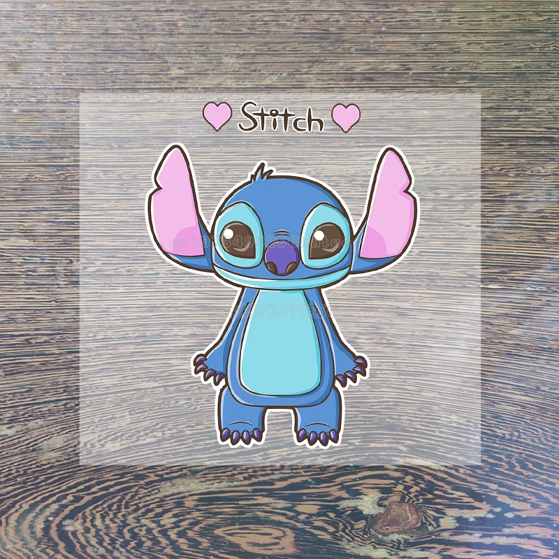 Stitch Angel Iron on Patches Kawaii Cute Hot Transfer Sticker Cartoon Applique Clothes Sticker for Lovers Hoodie Tees Jacket Bag