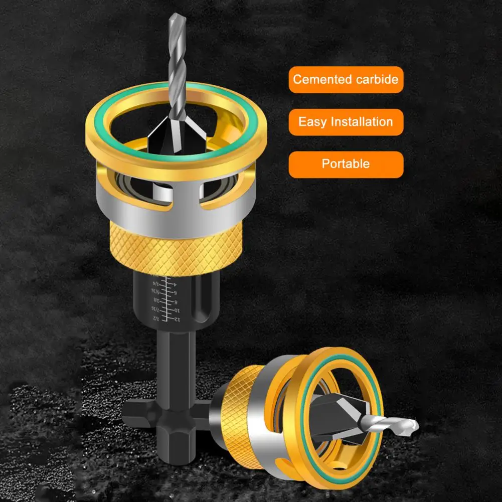 

Набор зенкеров по дереву с регулируемым ограничителем глубины, HSS M2, быстрорежущая сталь, спиральные сверла, быстрая заточка