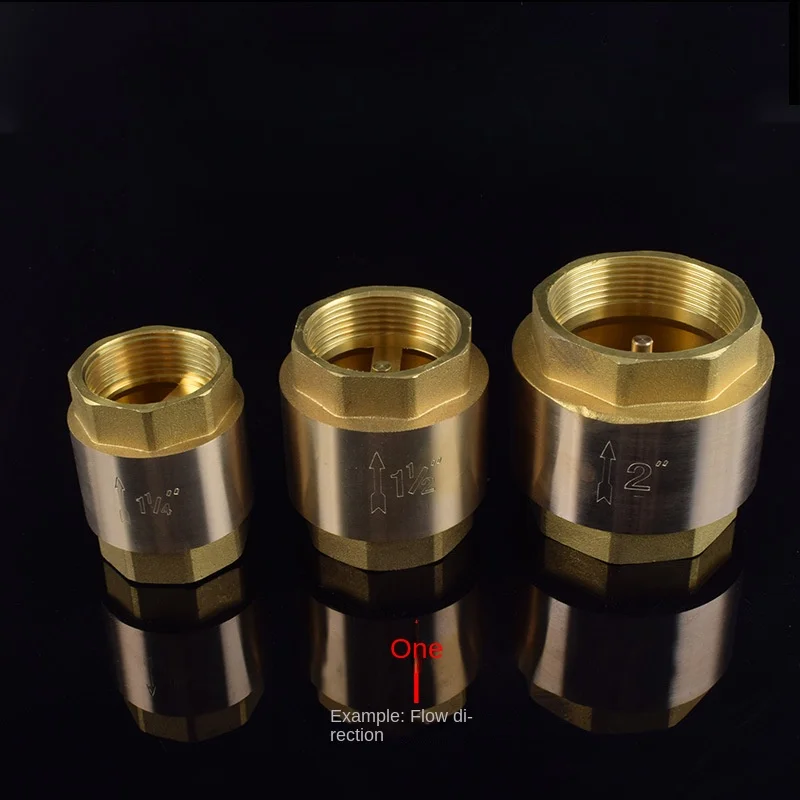 Inline Check Valve Copper DN15/DN20/DN25 Water Non-return Controller Threaded One-way Connector Plumbing Accessory Fitting