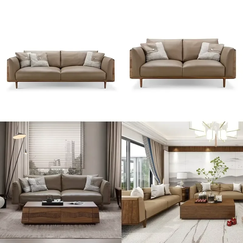 for Sofa Leather New Chinese Style Modern Light Luxury Simple