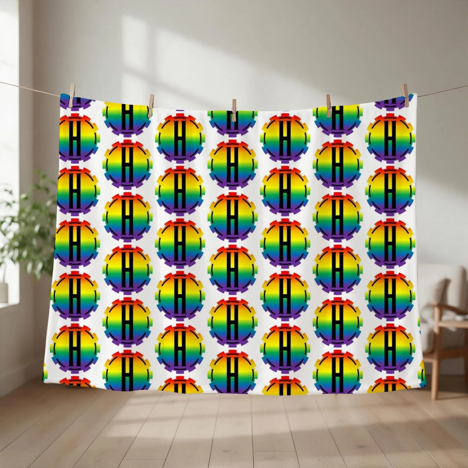 Hoctor Industries Pride Logo Throw Blanket Shaggy Cute christmas decoration Tourist Blankets