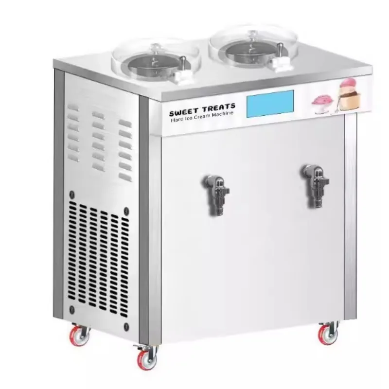 Tabletop Gelato Machine Commercial Automatic Batch Freezer For Cafe Coffee Shop Italian Style Hard Ice Cream Maker