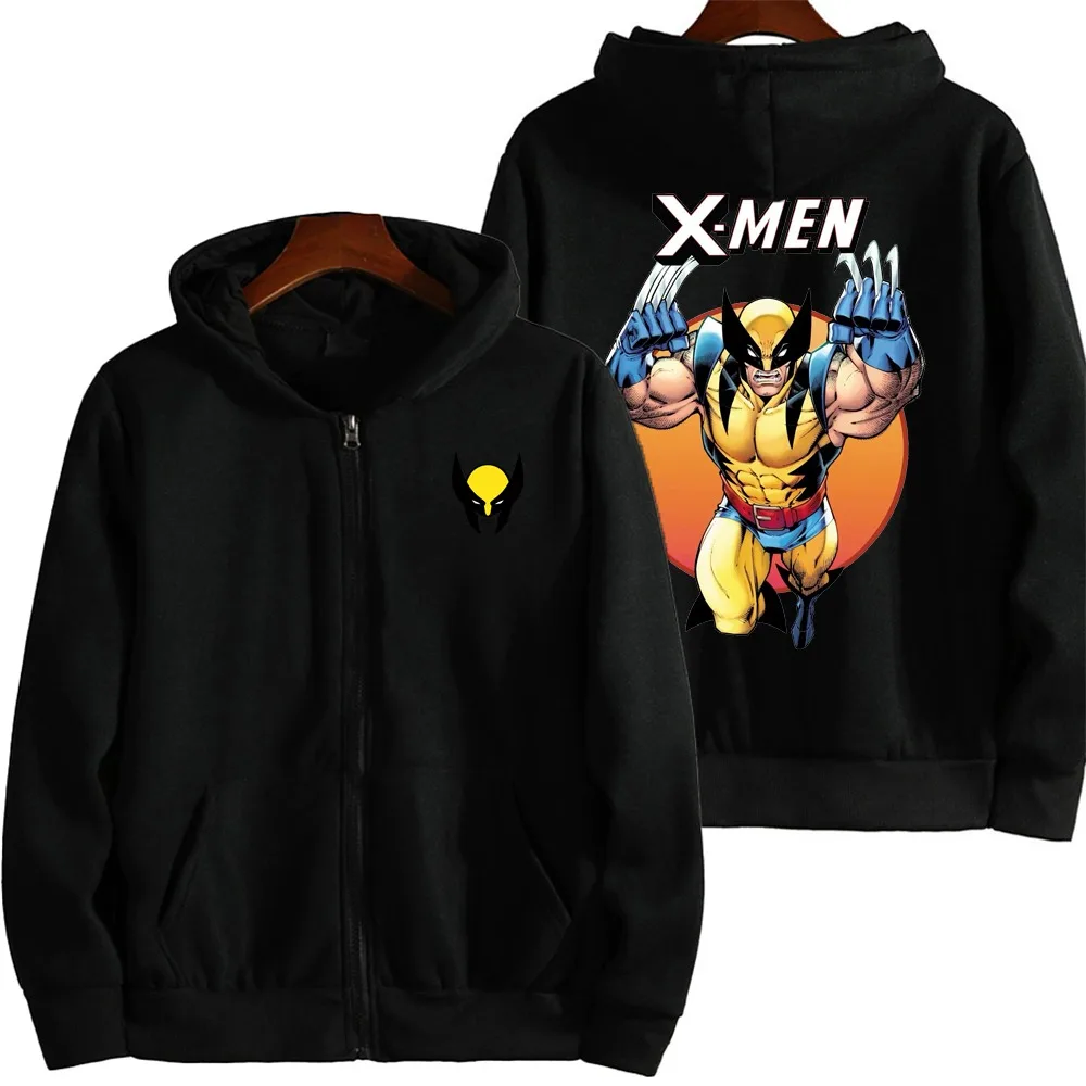 

Новая мужская толстовка на молнии Marvel X-Men Wolverine 2026, повседневная спортивная модная одежда для активного отдыха