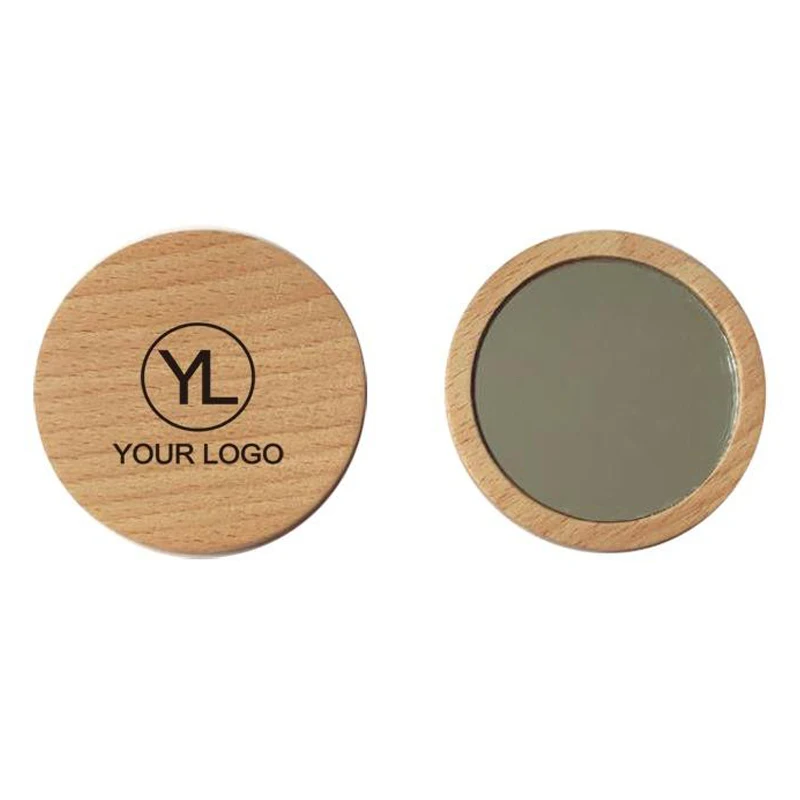 

Personalised Wooden Mirror Engraved Portable Wooden Round Compact Pocket Mirror Bridesmaid Wedding Favors Custom Baptism Gift