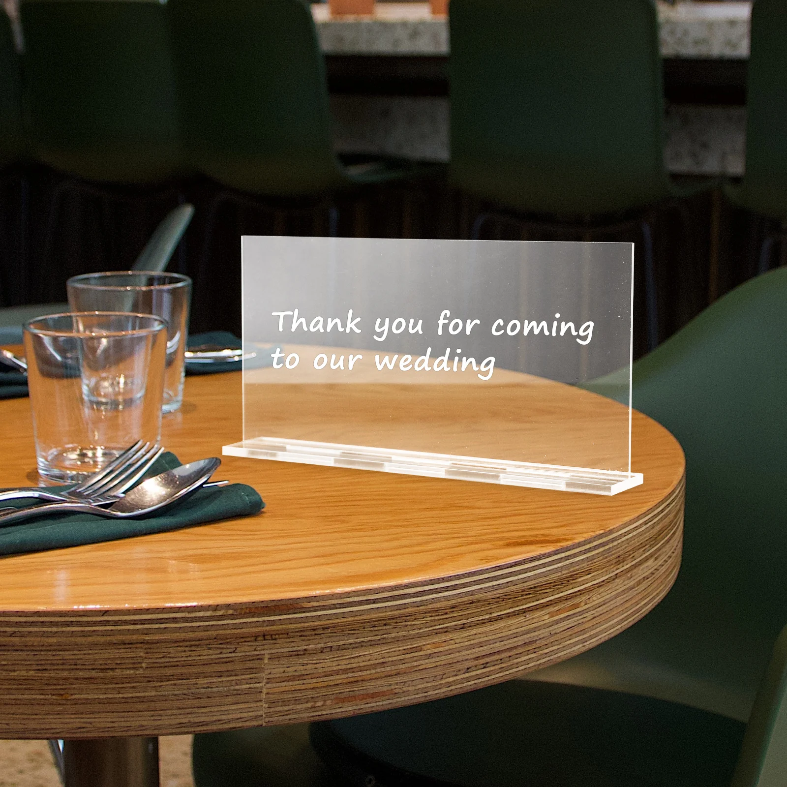 

5pcs Reusable Clear Acrylic Number Wedding Place Cards Banquet Table Sign Holder Blank Seating Cards Party Supplies Large Table