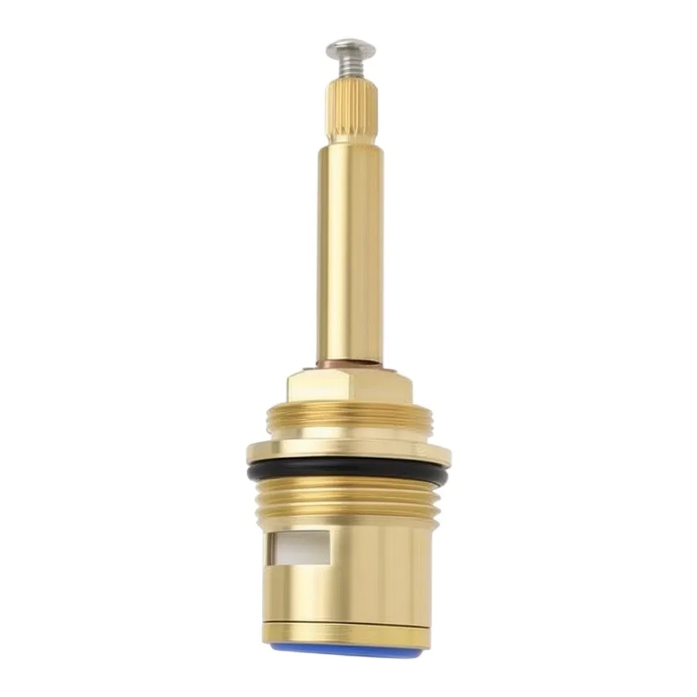 Shower and Bathtub Faucet Cartridge Made of Brass with Disc Valve Core and Quick-Opening Quarter-Turn Function