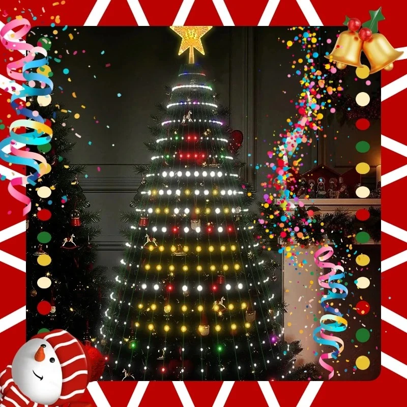 

1.5m/1.8m/2.1m Smart Christmas Tree Lights DIY Programmable Color Changing Light Decorative Light with APP and Remote Control