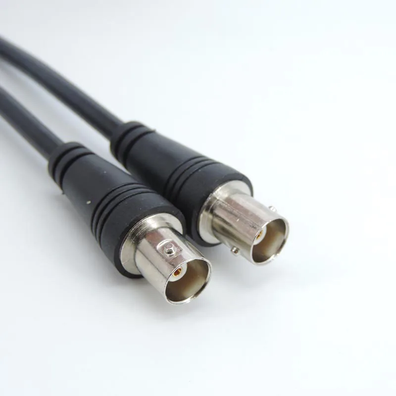 BNC fêmea para fêmea Plug Video Connector, cabo de linha coaxial, monitoramento da câmera, Q9 CCTV Extensão, 1m, Q1