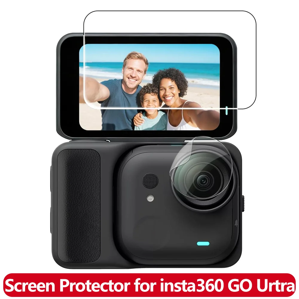 Tempered Glass Screen Protector for Insta360 GO Ultra 9H Anti-Scratch HD Clear Bubble-Free Film with Lens Protector Accessories