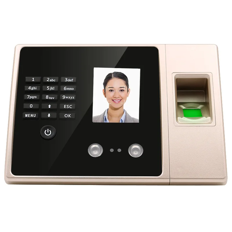Face facial recognition Chinese and English version Work clock in machine power failure Punch card with swipe ID card