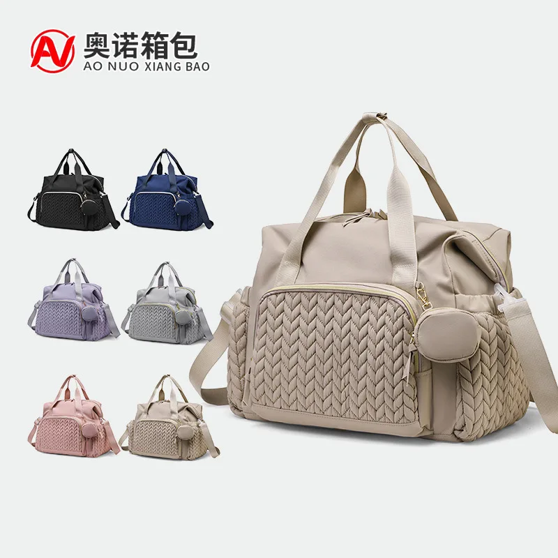 High-Capacity Double Shoulder Bag Baby Stroller Backpack Multi-Functional Travel Fashion Mom Bag Cross-Border Mommy Bag