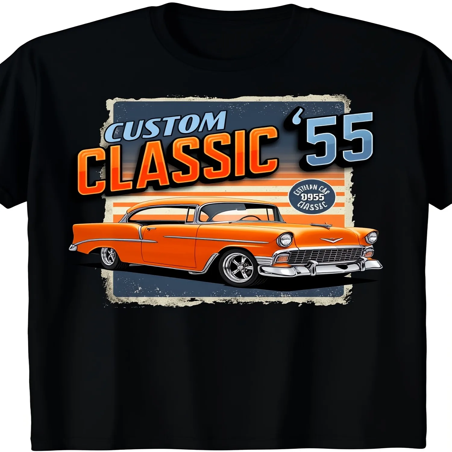 1pc Vintage 1955 Classic Car Graphic TShirt Retro 50s Automotive Design with Classic '55' Numbered Car 1955 License Plate Soft Breathable Crew Neck Tee for Men Unisex Lightweight Regulapure Breat Men Graphic Tee, Weekend Casual Top