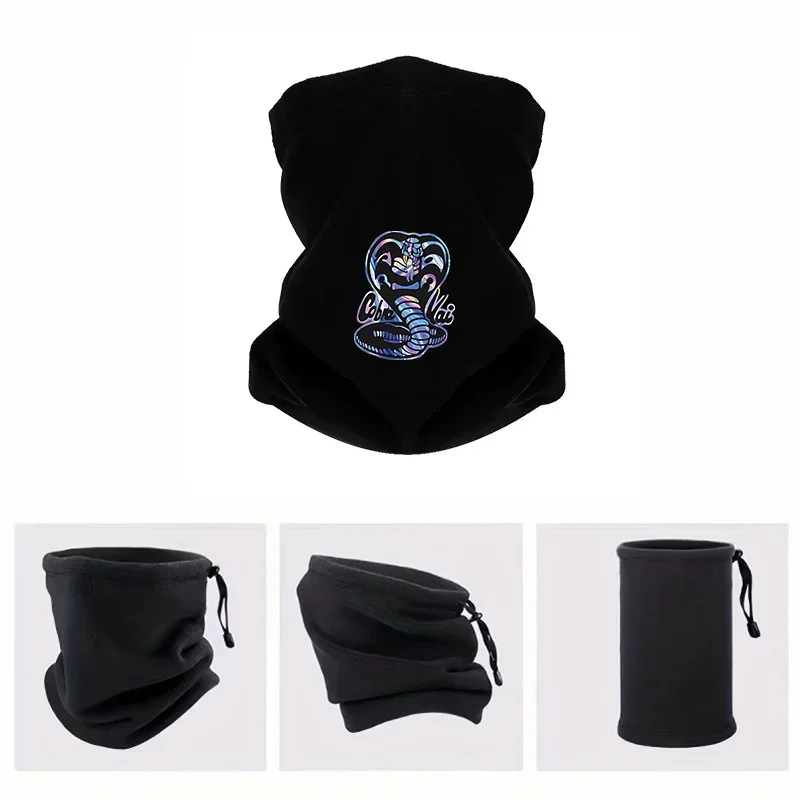 Snake cobra head shape words Men Outdoor Scarf Mask Neck Gaiter Hat Women cap Headgear Windproof Keep Warm Winter Multifunctiona