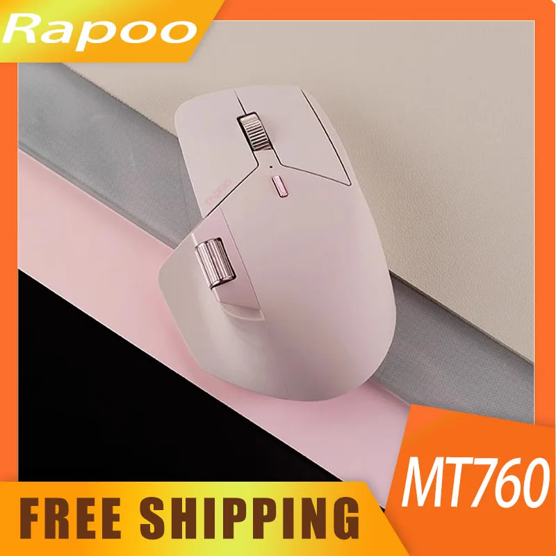 

Rapoo Mt760mini Mouse Mute Wireless 2.4g Three-Mode Mouse Macro Customize Long Endurance Mouse For Desktop Computer Gifts