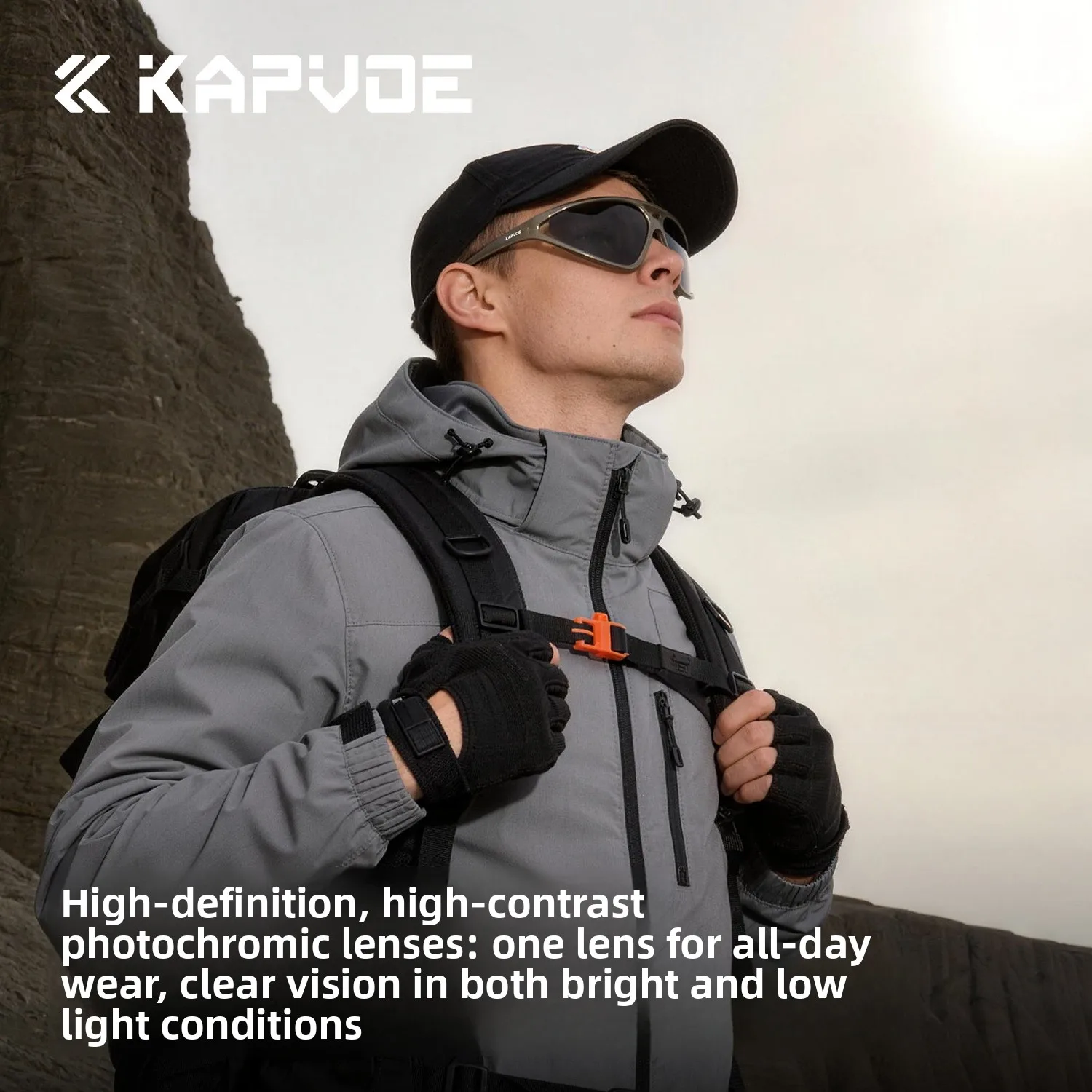 Kapvoe Highstreet Elegant Fashion Sunglasses for Men Hiking Cycling MTB Bike Goggles Riding Eyewear 2026