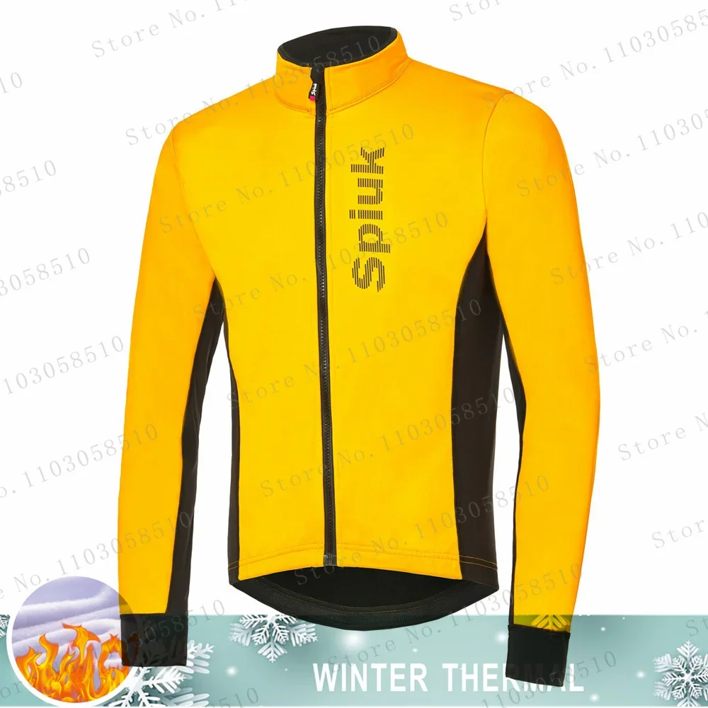 spiukful Winter Thermal Fleece Cycling Jersey Men\'s Long Sleeve Clothing Ciclismo Bicycle Clothes Triathlon Profession Cycling