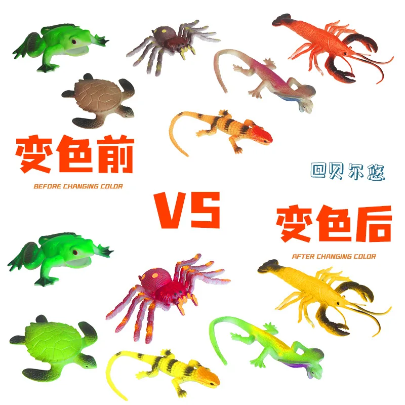 Novità Serie di insetti che cambiano colore Animali magici Giocattolo Regalo per bambini Divertimento Morbido Bagno Compagno Acqua Insetto Sicurezza Ragazzo Giocattolo magico