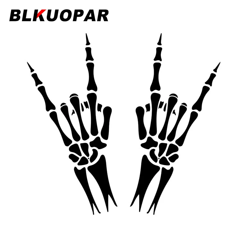 

BLKUOPAR жест скелет руки автомобильная наклейка виниловые индивидуальные наклейки модный силуэт водостойкие окна мотоцикл Стайлинг
