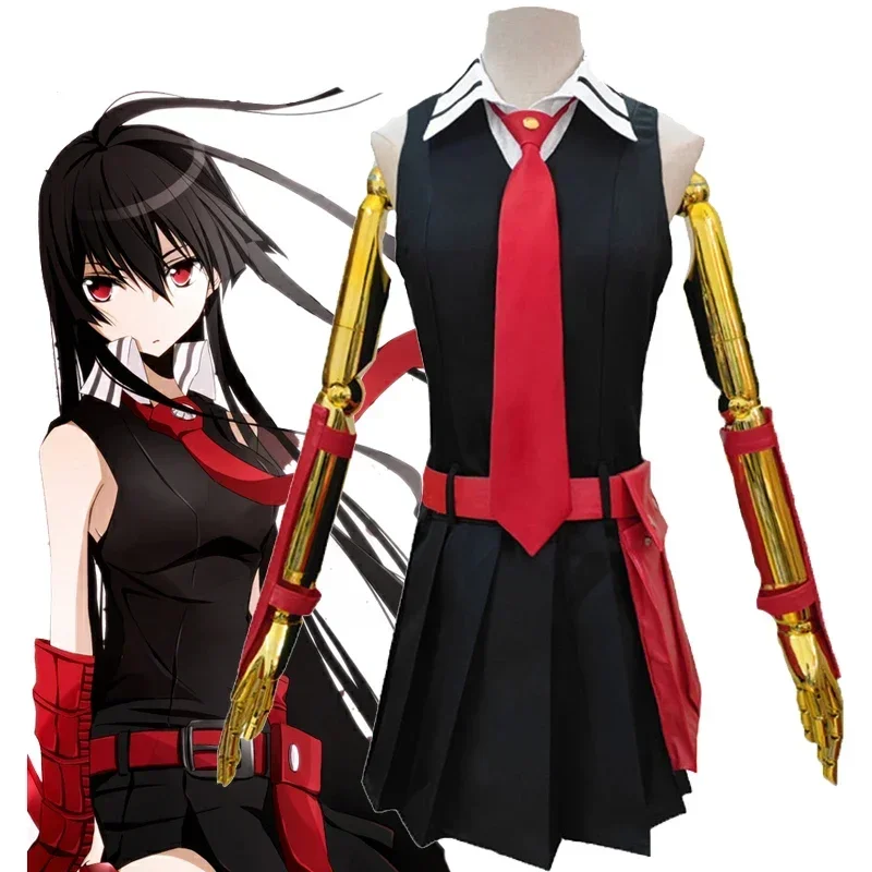 

FC6Akame Ga KILL Akame Cosplay Costume Kurome Cosplay Black JK Uniforms Women Halloween Carnival Suit@FC8！